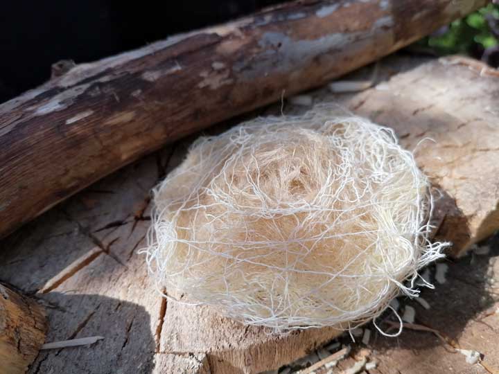 Photo of twine tinder. 