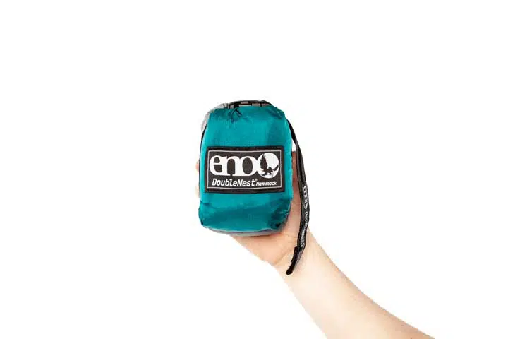 Photo of the ENO DoubleNest Hammock sack. 