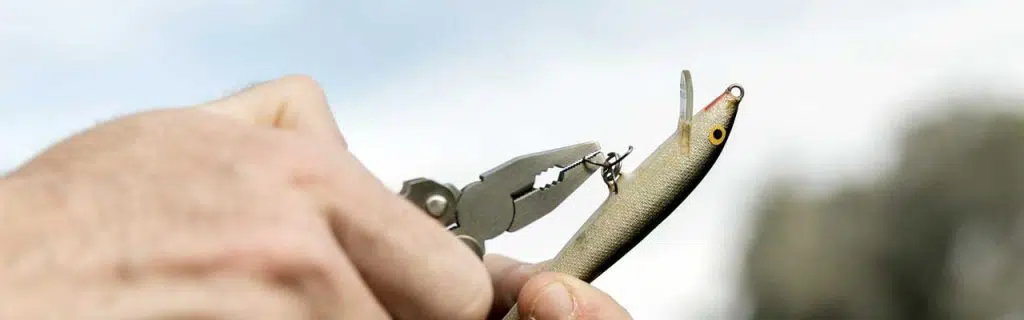 Photo of fishing pliers.