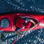 River Kayaker Aerial View.